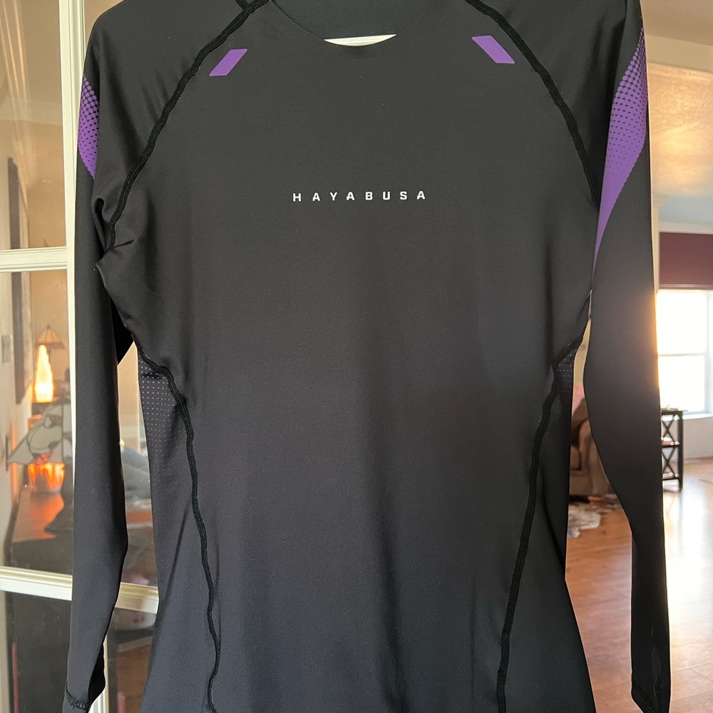 Hayabusa Women's Black and Purple Performance Long Sleeve Top